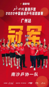 南沙乒协一队突出重围，跻身最强乒团全国总决